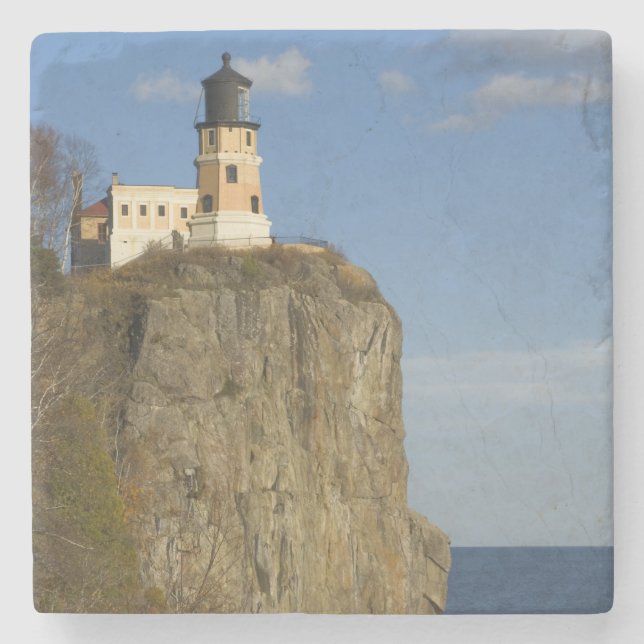 Dessous-de-verre En Pierre États-Unis, Minnesota.  Phare de Split Rock sur le (Devant)