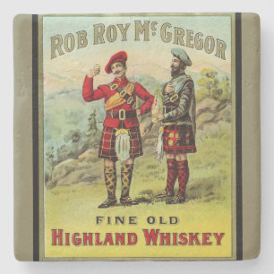 Dessous-de-verre En Pierre Étiquette de whisky écossais des Highlands