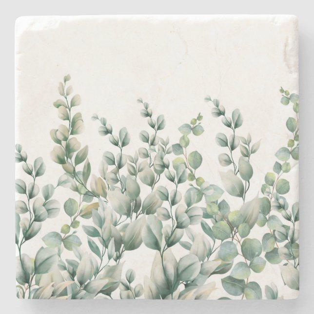 Dessous-de-verre En Pierre Eucalyptus vert (Devant)