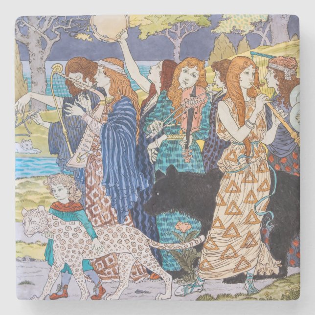 Dessous-de-verre En Pierre Eugene Grasset - Panneau décoratif Harmony (Devant)