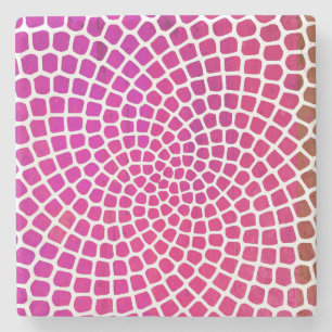 Dessous-de-verre En Pierre Explosion de soleil magenta