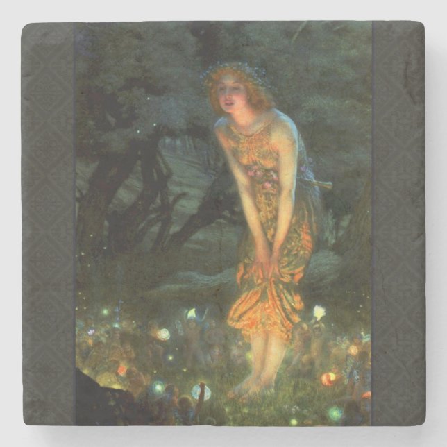 Dessous-de-verre En Pierre Fairy Circle Fairies Midsummer Eve (Devant)