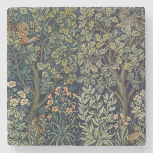 Dessous-de-verre En Pierre Faisan d'arbre boisé William Morris