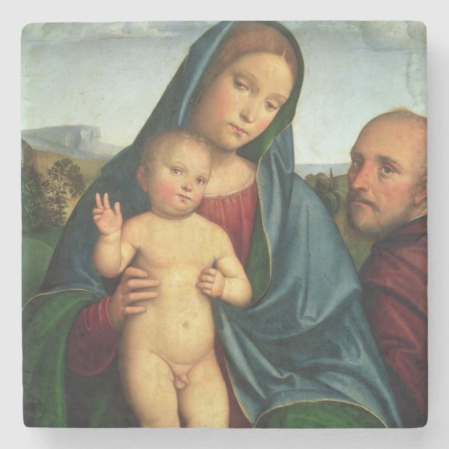 Dessous-de-verre En Pierre Famille sainte (Devant)
