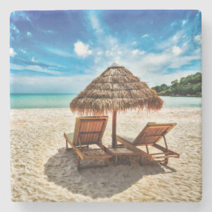 Dessous-de-verre En Pierre Fauteuils de salon sur plage coussin
