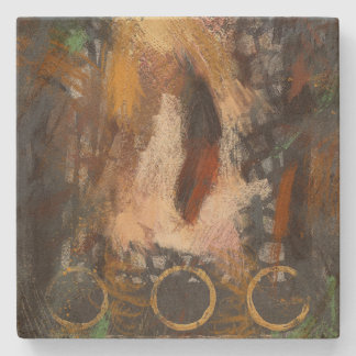 Dessous-de-verre En Pierre Feather Coaster