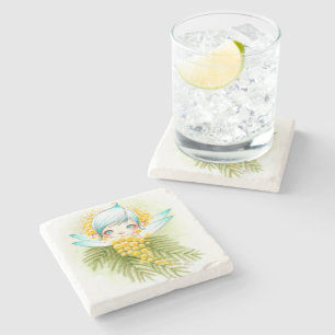 Dessous-de-verre En Pierre fée mimosa