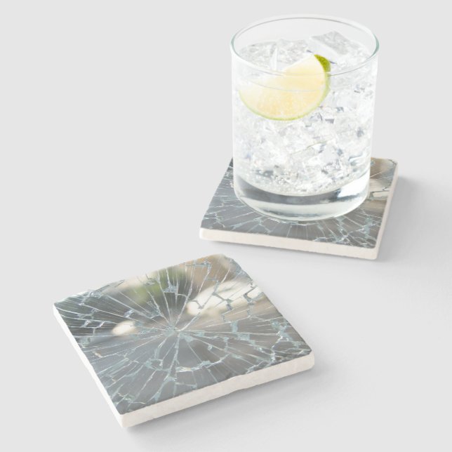 Dessous-de-verre En Pierre fenêtre cassée (Côté)