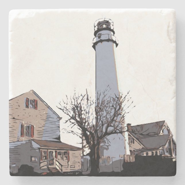 DESSOUS-DE-VERRE EN PIERRE FENWICK ISLAND LIGHT (Devant)