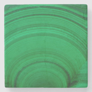 Dessous-de-verre En Pierre Fermeture du Malachite vert