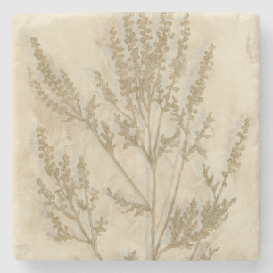 Dessous-de-verre En Pierre Feuillage doré II