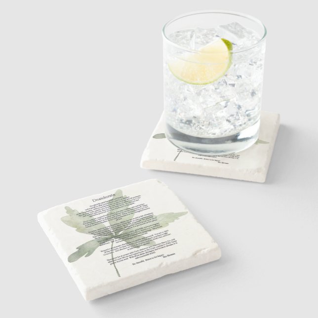 Dessous-de-verre En Pierre Feuilles verts de Desiderata (Côté)