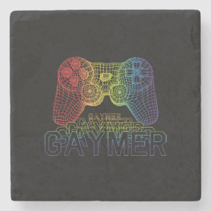 Dessous-de-verre En Pierre Fier Gaymer, Gay Pride Gaming