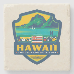 Dessous-de-verre En Pierre Fierté de l'État   Hawaii