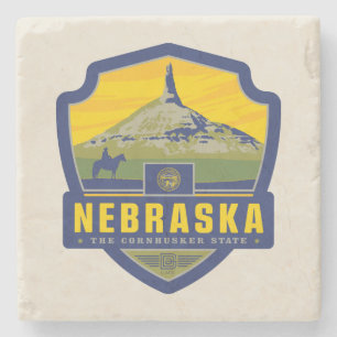 Dessous-de-verre En Pierre Fierté de l'État Nebraska