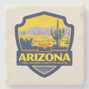 Dessous-de-verre En Pierre Fierté d'État Arizona 2