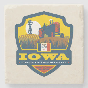 Dessous-de-verre En Pierre Fierté d'État Iowa