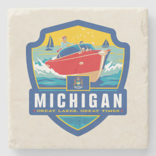 Dessous-de-verre En Pierre Fierté Michigan d'état