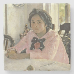 Dessous-de-verre En Pierre Fille avec des pêches, 1887