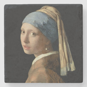 Dessous-de-verre En Pierre Fille avec une boucle d'oreille de perle, c.1665-6