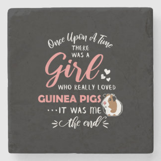 Dessous-de-verre En Pierre Fille qui aime Guinée Cochons drôle Guinée Cochon 