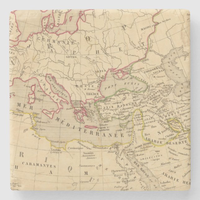 Dessous-de-verre En Pierre Fils aux. de Noe de trois de Terre (Devant)