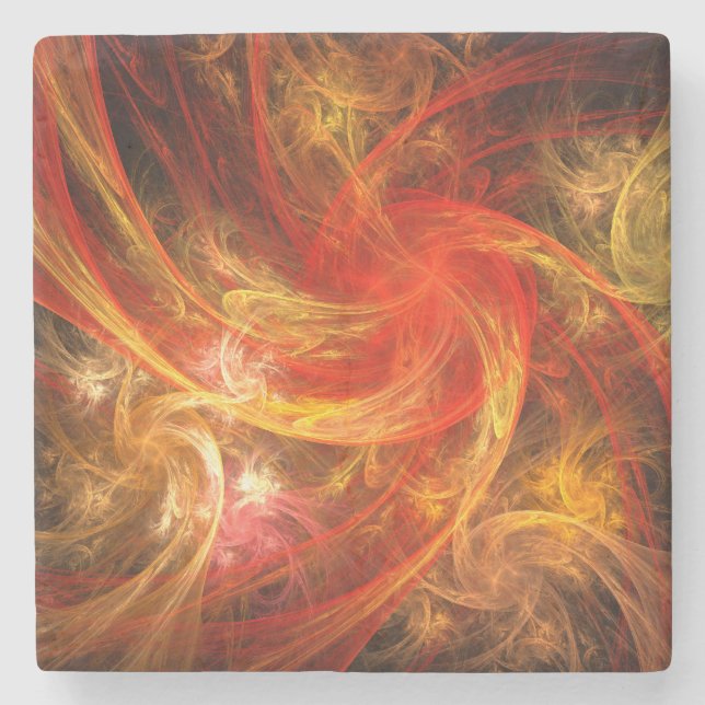 Dessous-de-verre En Pierre Firestorm Nova Art Abstrait (Devant)