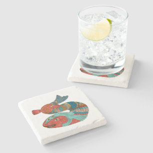 Dessous-de-verre En Pierre Fish Folk