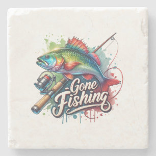 Dessous-de-verre En Pierre Fisher Giant Gone Fishing
