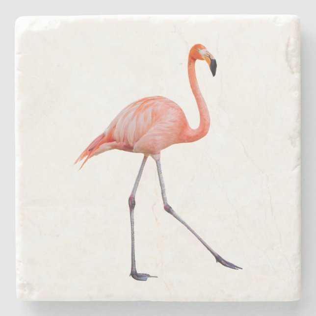 Dessous-de-verre En Pierre Flamant rose rose (Devant)