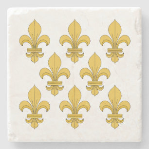 Dessous-de-verre En Pierre Fleur-De-lis