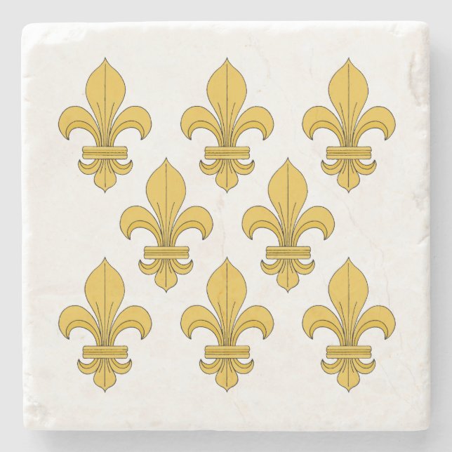 Dessous-de-verre En Pierre Fleur-De-lis (Devant)