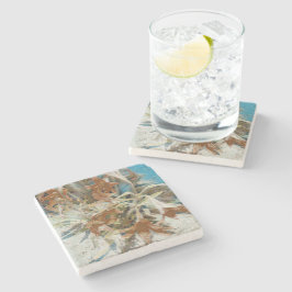 Dessous-de-verre En Pierre Fleur exotique