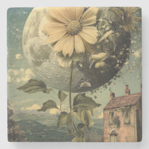 Dessous-de-verre En Pierre Fleur Lune et charme Vintage