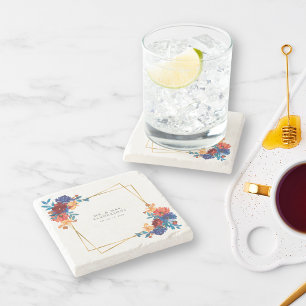 Dessous-de-verre En Pierre Fleur mexicaine moderne Mariage