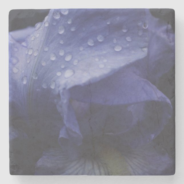 Dessous-de-verre En Pierre Fleur Rose violet (Devant)