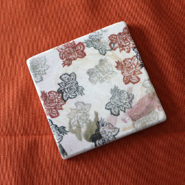 Dessous-de-verre En Pierre Fleurs les années 70 rétro