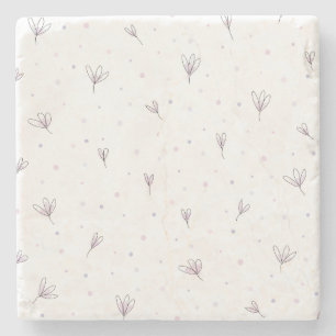 Dessous-de-verre En Pierre Fleurs Lilac