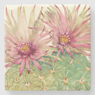 Dessous-de-verre En Pierre Fleurs roses de cactus