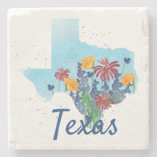 Dessous-de-verre En Pierre Fleurs sauvages du Texas Bluebonnet