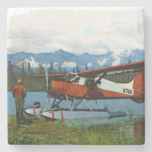 Dessous-de-verre En Pierre Floatplane De Havilland Beaver