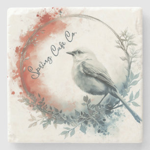 Dessous-de-verre En Pierre Flore d'oiseaux de printemps