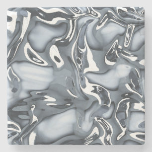 Dessous-de-verre En Pierre Flux métallique Chrome