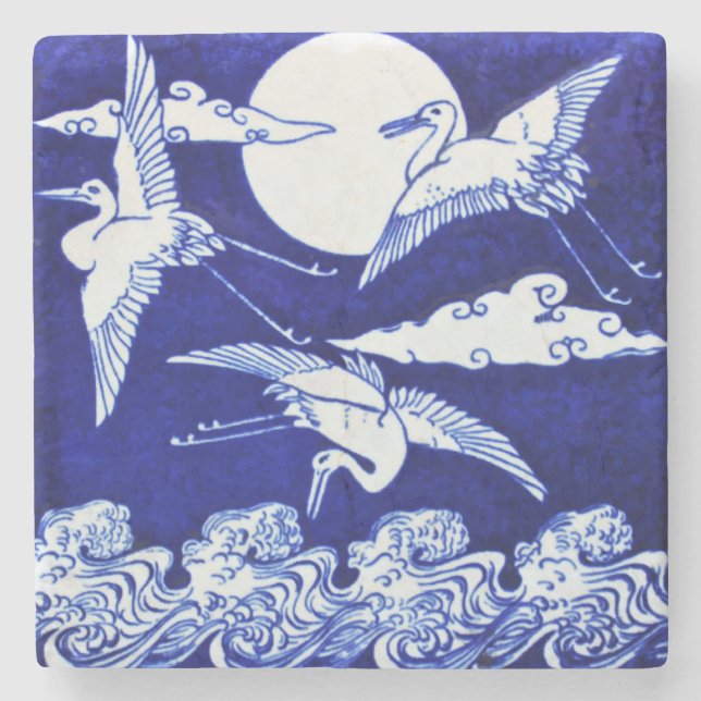 Dessous-de-verre En Pierre Flying Cranes - Christopher Dresser (Devant)