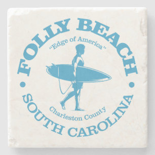Dessous-de-verre En Pierre Folly Beach (surfer)