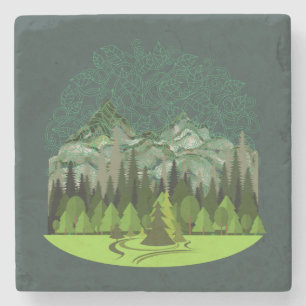 Dessous-de-verre En Pierre Forêt, Bois, Nature