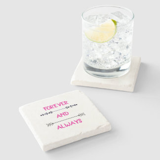 DESSOUS-DE-VERRE EN PIERRE FOREVER AND ALWAYS