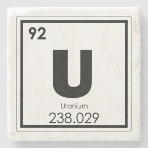 Dessous-de-verre En Pierre Formule en uranium de chimie de symbole d'élémen