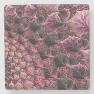 Dessous-de-verre En Pierre Fractale rose