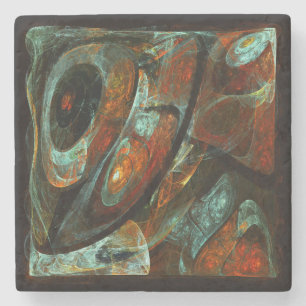 Dessous-de-verre En Pierre Fractionner l'art Abstrait